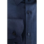 Baldinini Trend Blue Cotton Men Shirt - Zeiniez