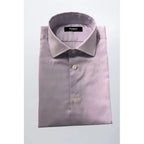 Baldinini Trend Purple Cotton Men Shirt - Zeiniez