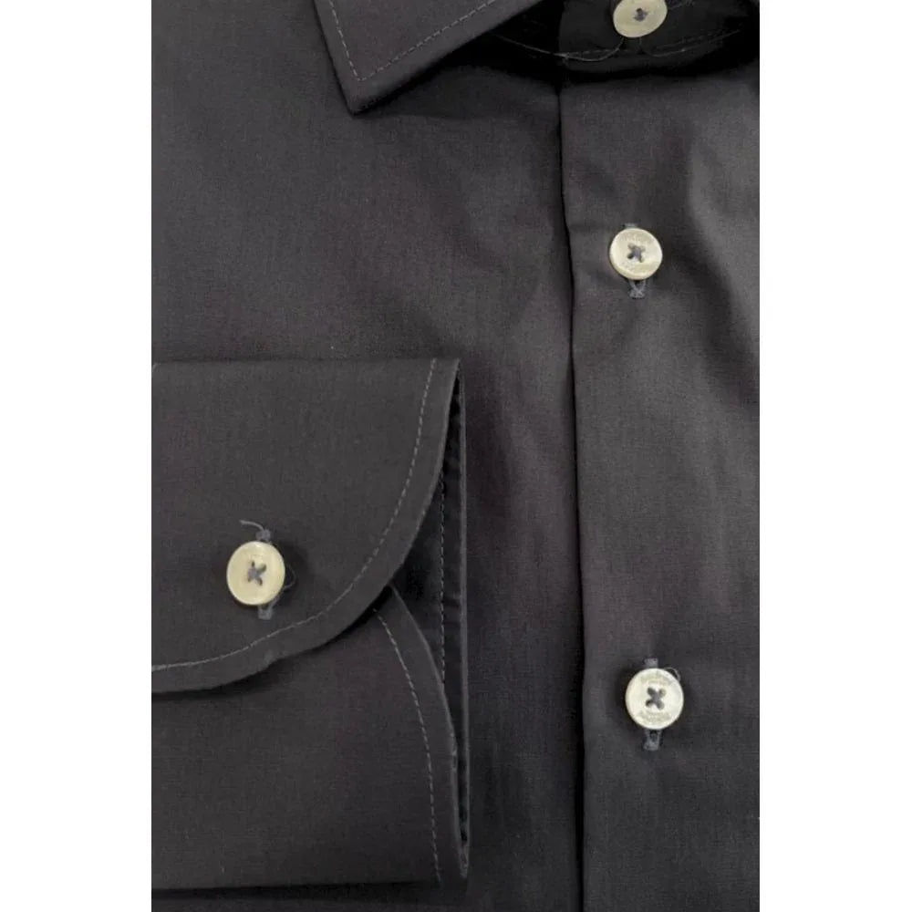 Baldinini Trend Gray Cotton Men Shirt - Zeiniez