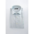 Baldinini Trend Light Blue Cotton Men Shirt - Zeiniez