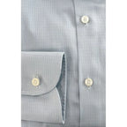 Baldinini Trend Light Blue Cotton Men Shirt - Zeiniez