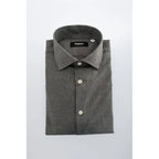 Baldinini Trend Gray Cotton Men's Shirt - Zeiniez