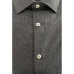 Baldinini Trend Gray Cotton Men's Shirt - Zeiniez