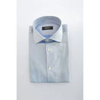 Baldinini Trend Light Blue Cotton Men Shirt - Zeiniez