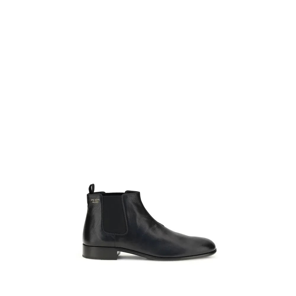 Prada Black Goatskin Ankle Boots - Zeiniez