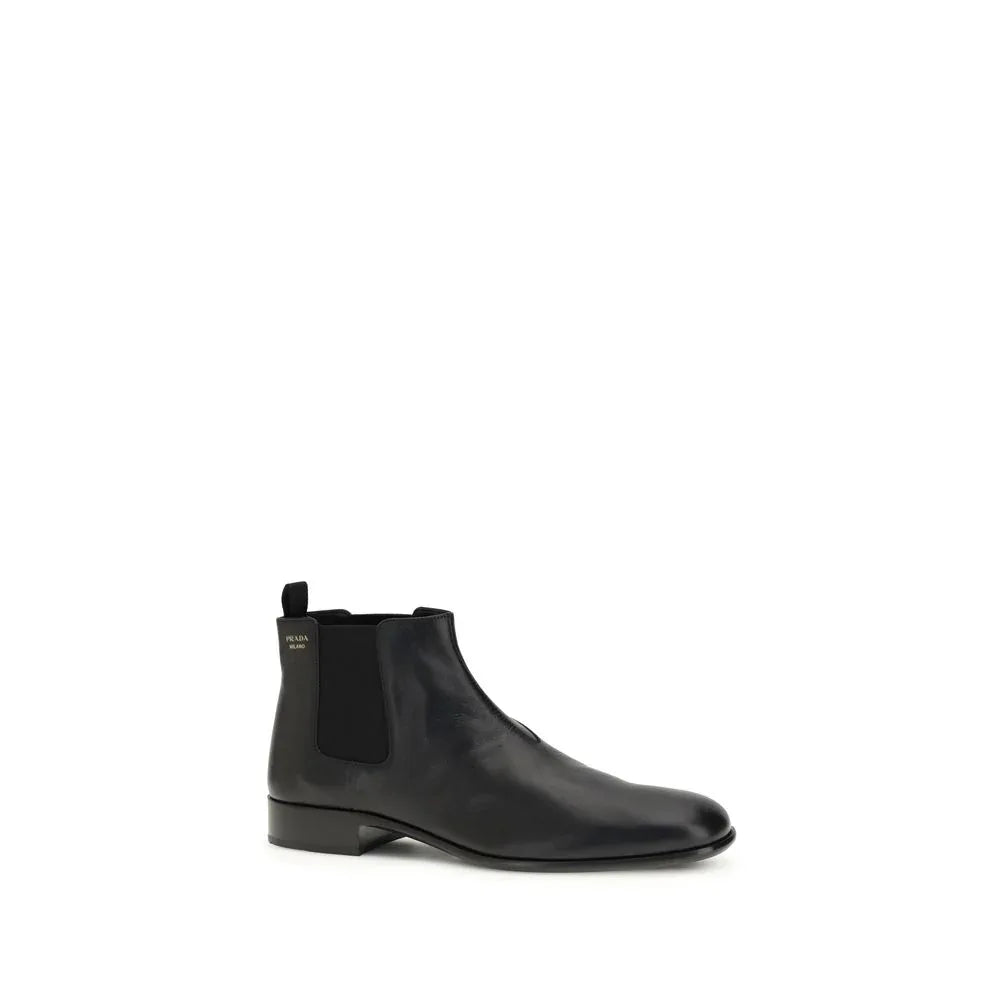 Prada Black Goatskin Ankle Boots - Zeiniez
