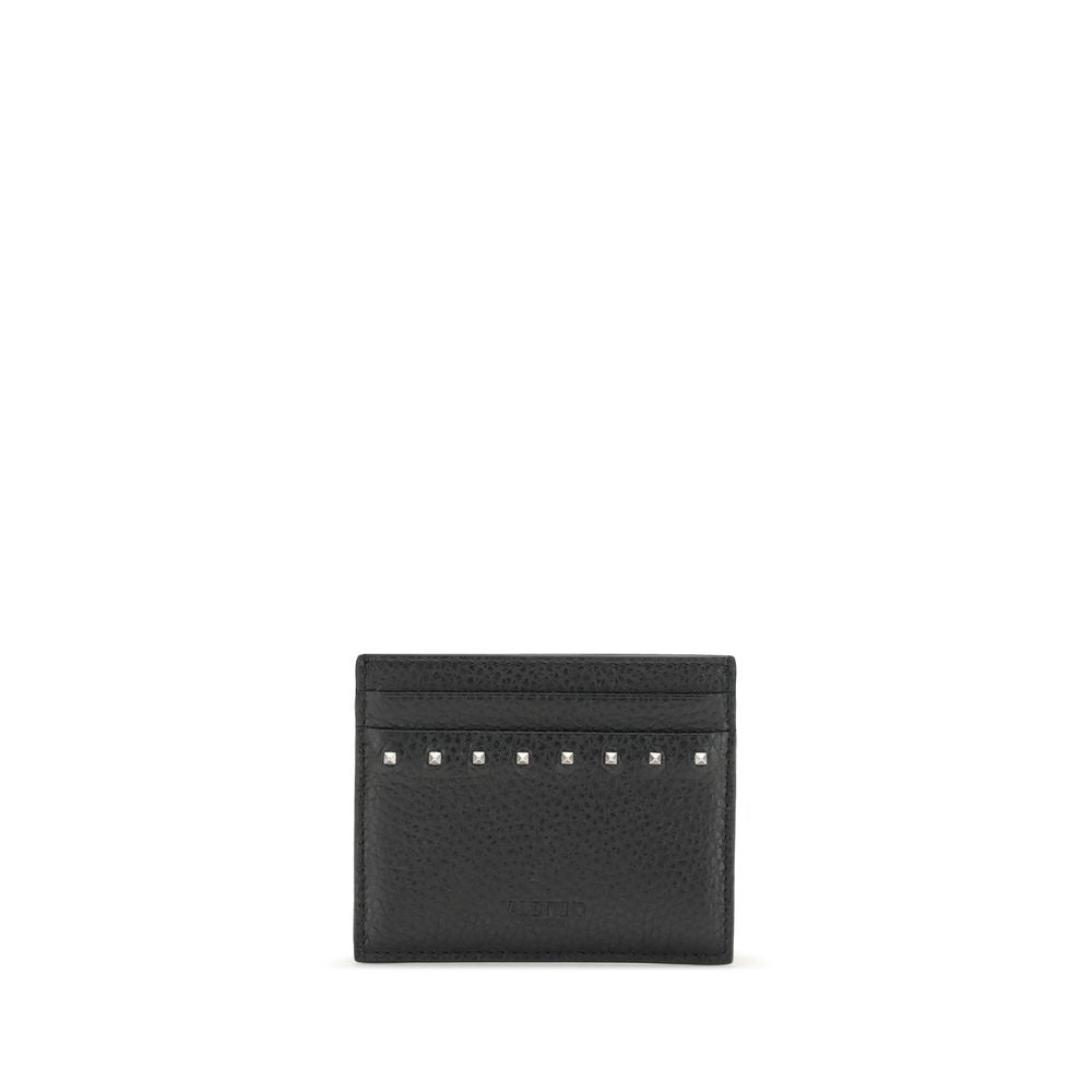 Valentino Garavani Black Calf Leather Bos Taurus Wallet - Zeiniez
