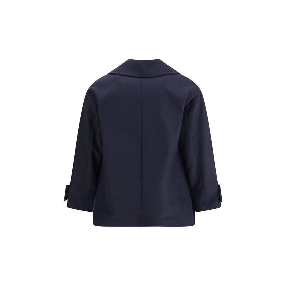 Cruna Blue Fleece Wool Coat - Zeiniez