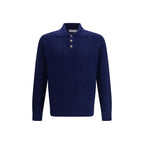 Brunello Cucinelli Blue Cashmere Polo Shirt