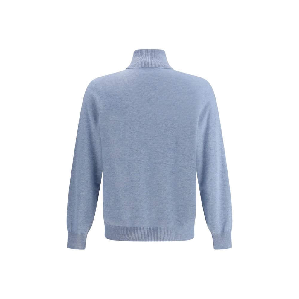 Brunello Cucinelli Blue Cashmere Sweater
