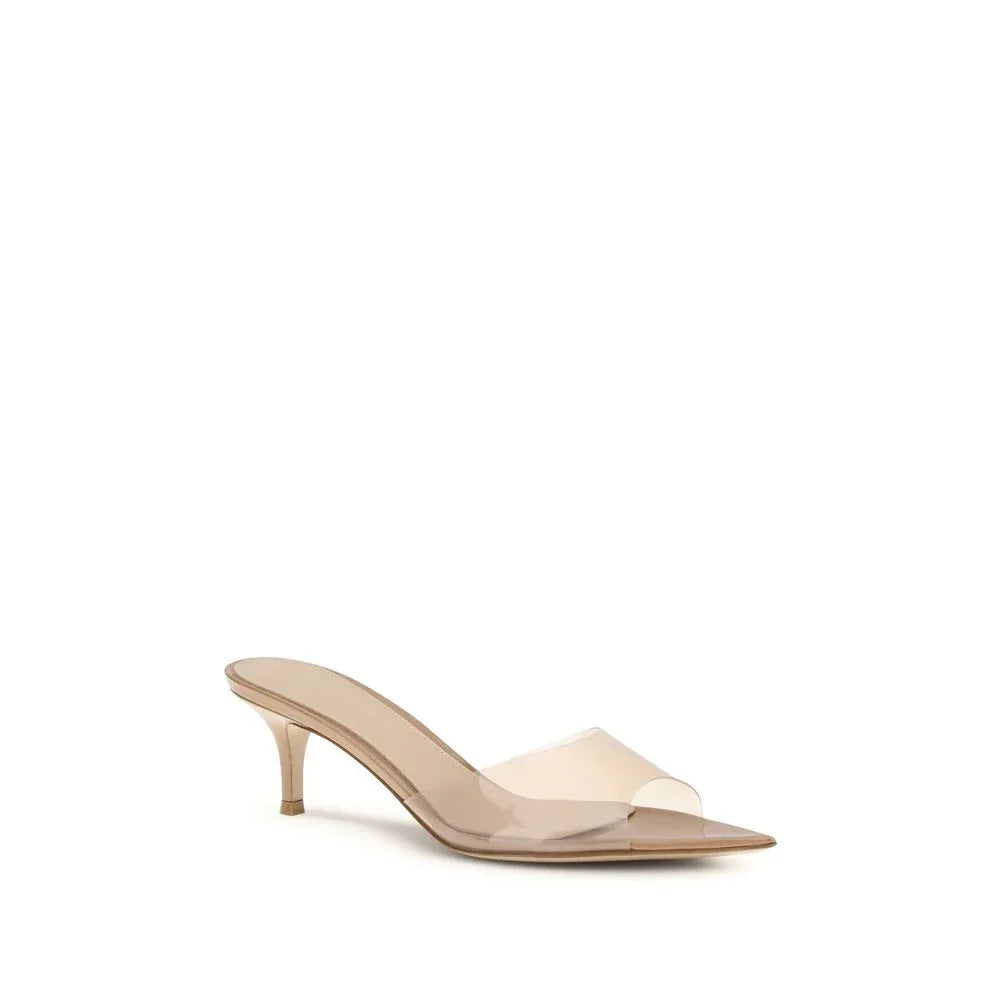 Gianvito Rossi Beige Polyurethane Stiletto Heel Sandals - Zeiniez
