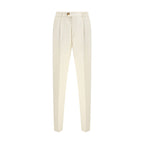 Brunello Cucinelli Cream Cotton Casual Pants
