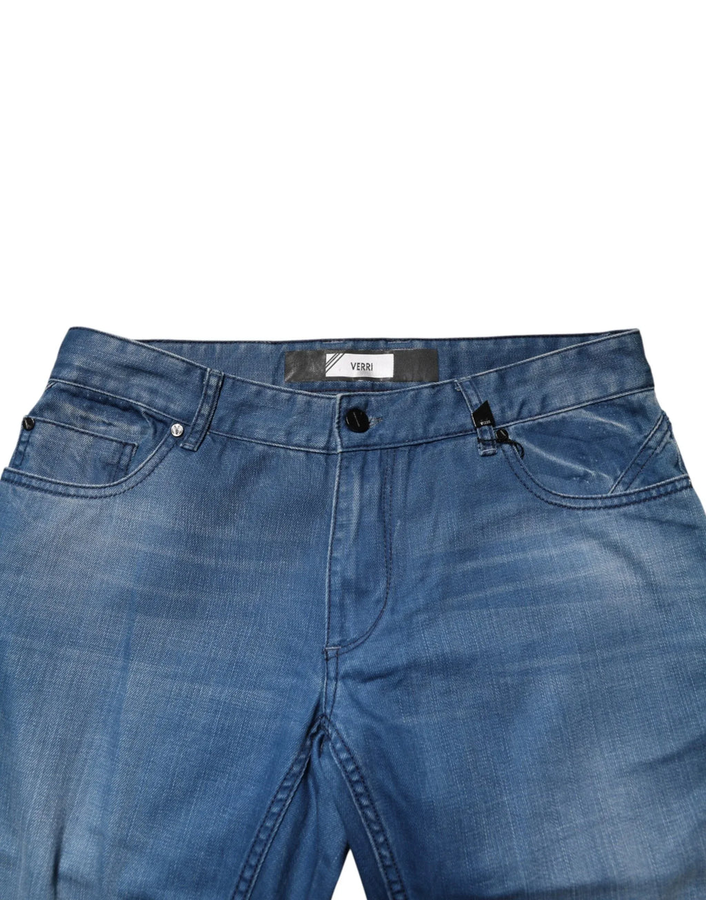 Verri Blue Washed Cotton Regular Fit Men Denim Trouser Jeans - Zeiniez