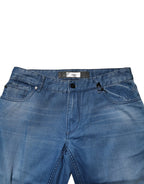 Verri Blue Washed Cotton Regular Fit Men Denim Trouser Jeans - Zeiniez
