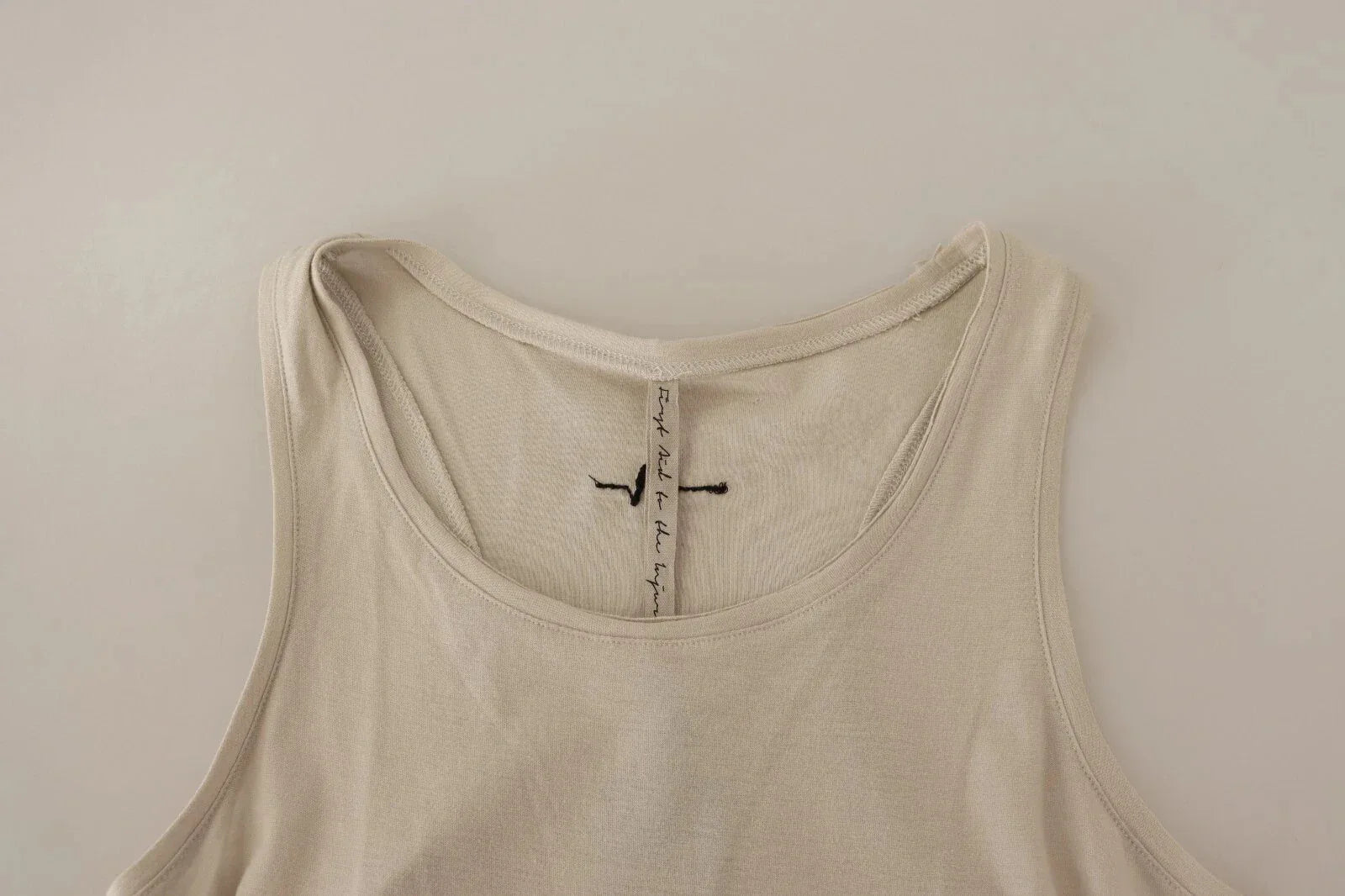 Max Mara Light Gray 100% Cotton Sleeveless Razor Back Tank Top - Zeiniez