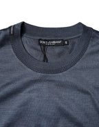 Dolce & Gabbana Blue Silk Crew Neck Short Sleeves Men T-shirt - Zeiniez