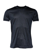Dolce & Gabbana Blue Silk Crew Neck Short Sleeves Men T-shirt