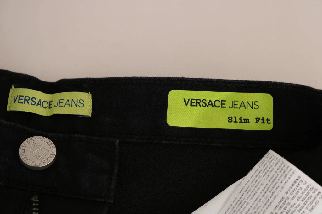 Versace Jeans Couture Dark Black Dora Slim Fit Denim Pants - Zeiniez