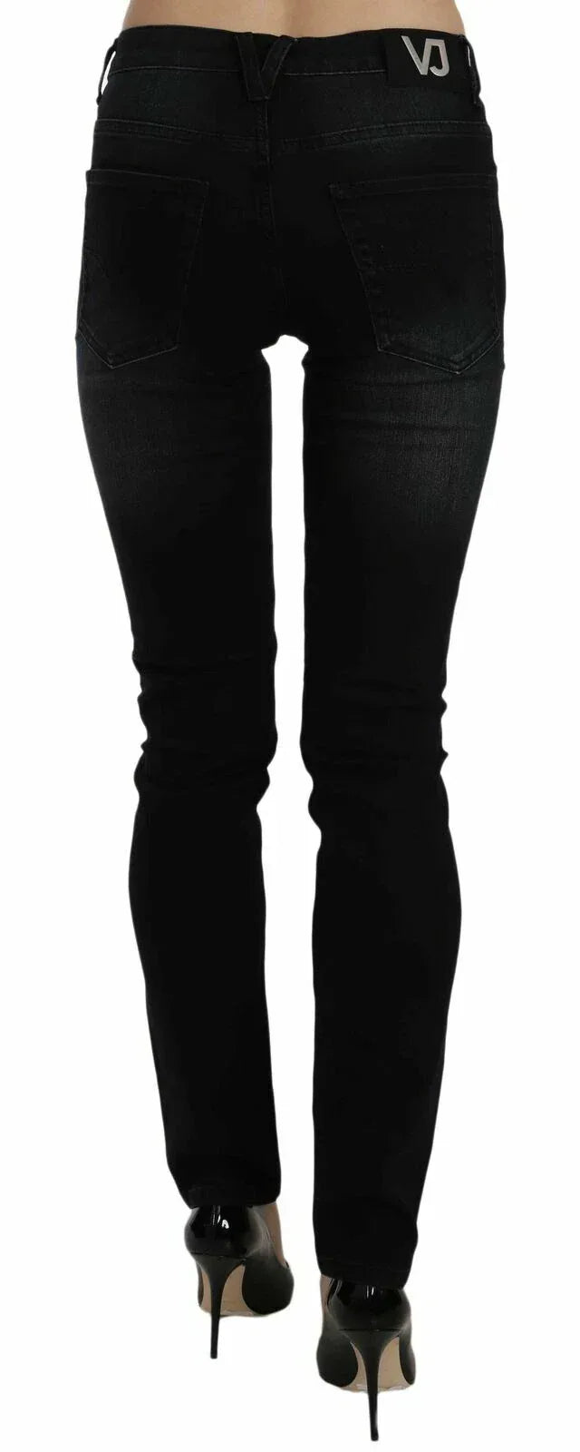 Versace Jeans Couture Dark Black Dora Slim Fit Denim Pants - Zeiniez
