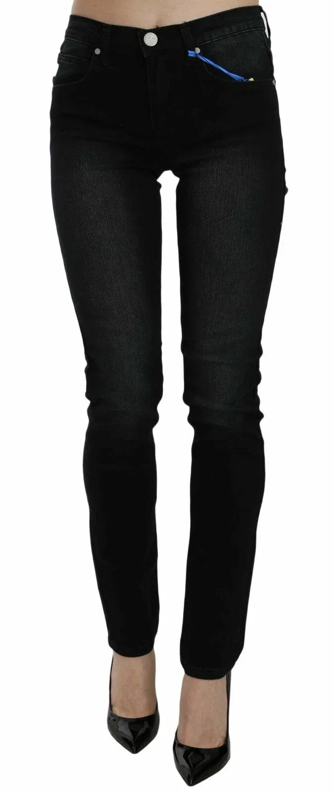 Versace Jeans Couture Dark Black Dora Slim Fit Denim Pants - Zeiniez
