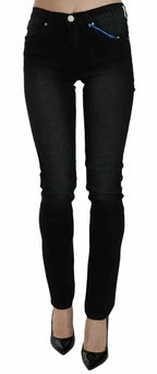 Versace Jeans Couture Dark Black Dora Slim Fit Denim Pants - Zeiniez