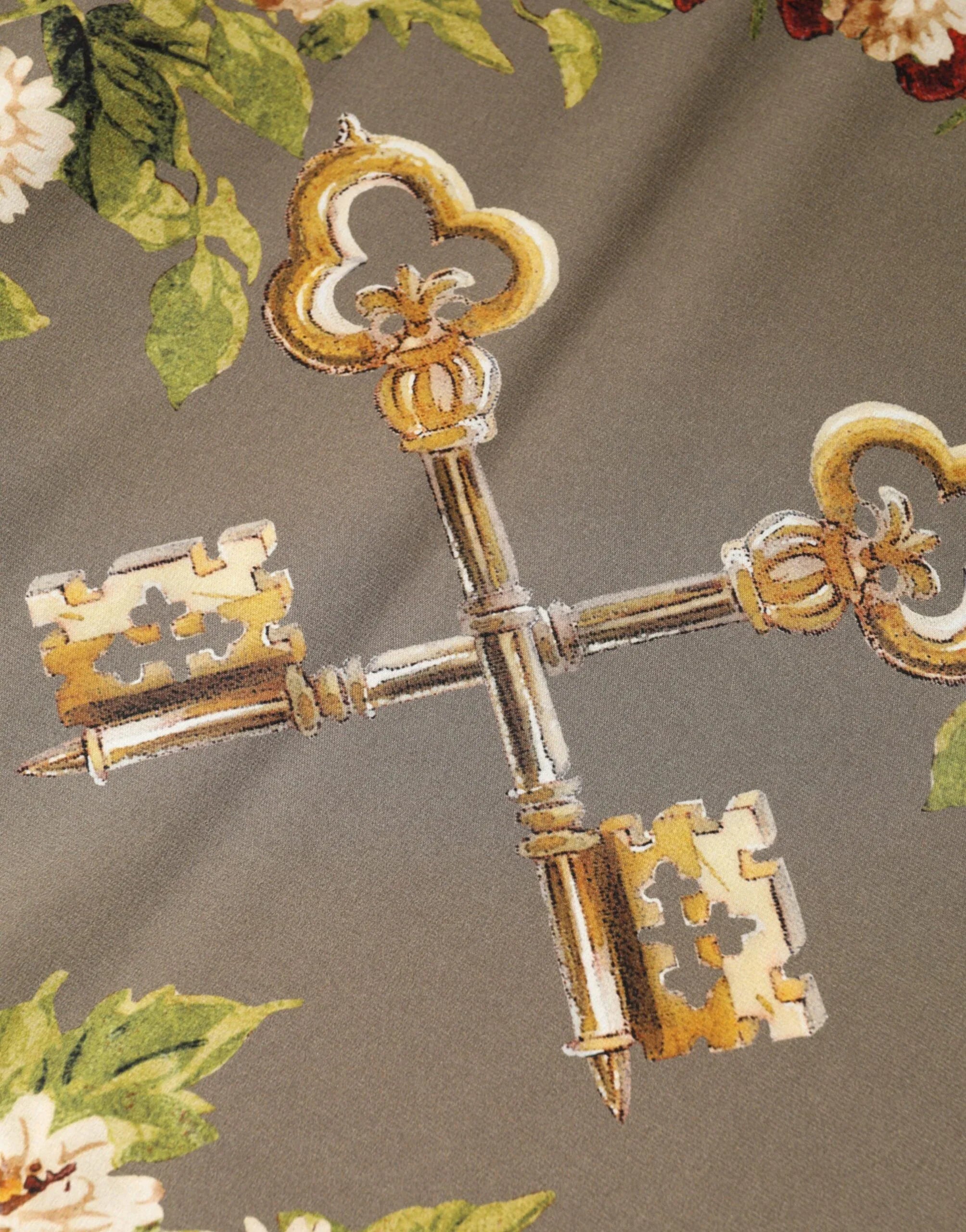 Dolce & Gabbana Enchanted Sicily Silk Crewneck Blouse Sweater - Zeiniez