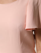 Dolce & Gabbana Pink Short Sleeves Round Neck Blouse Top