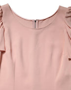 Dolce & Gabbana Pink Short Sleeves Round Neck Blouse Top - Zeiniez