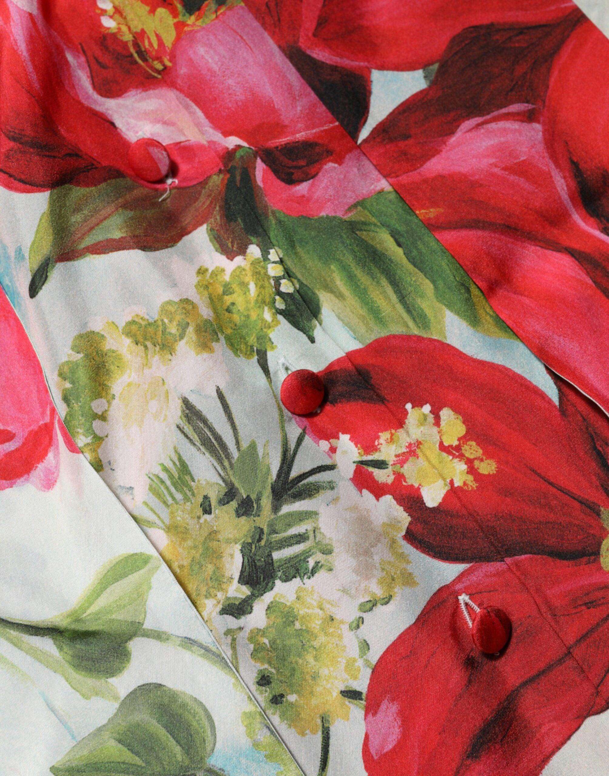 Dolce & Gabbana Multicolor Floral Long Sleeves Blouse Top - Zeiniez