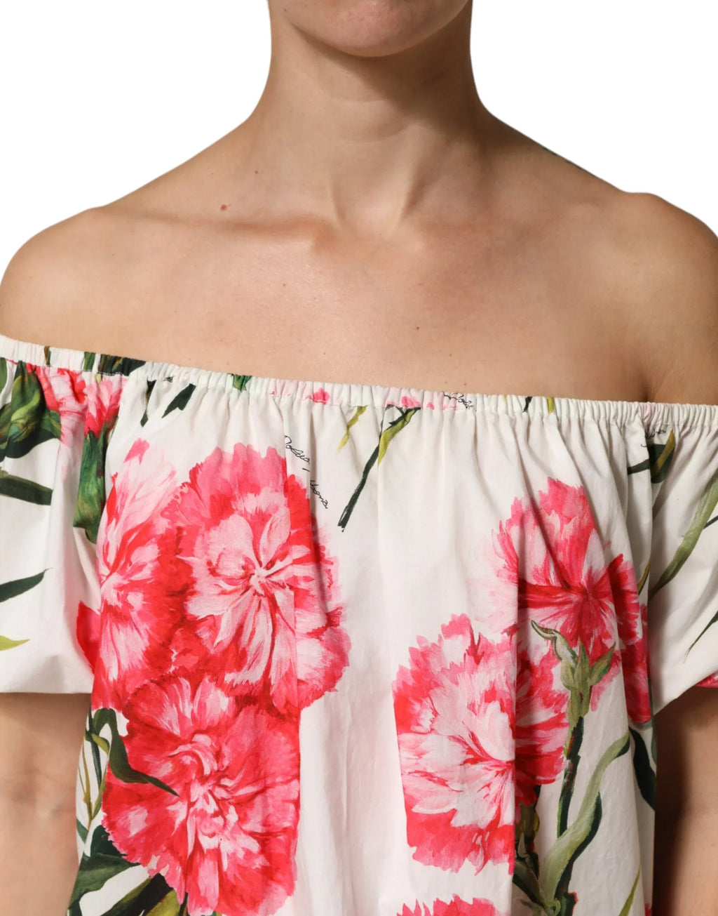 Dolce & Gabbana Multicolor Floral Off Shoulder Blouse Top - Zeiniez