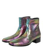 Dolce & Gabbana Multicolor Chelsea Short Ankle Boots Shoes - Zeiniez