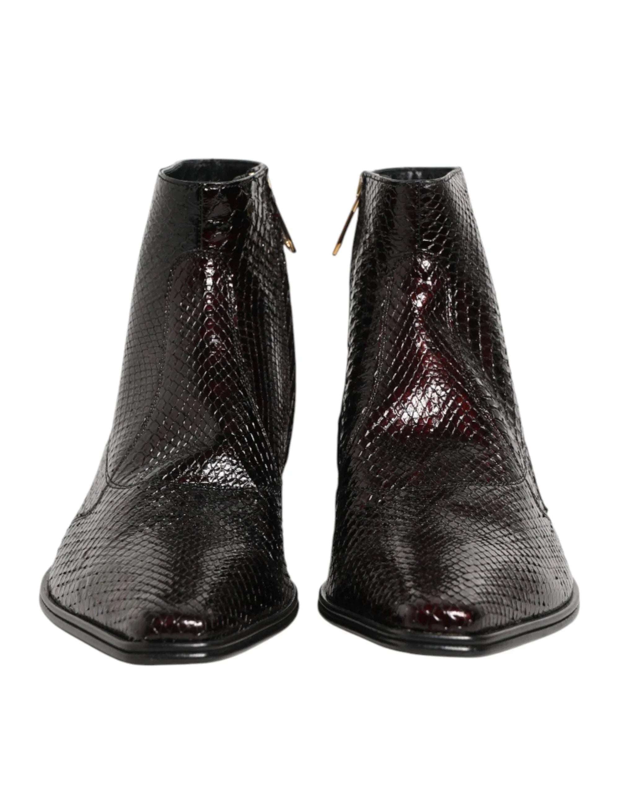 Dolce & Gabbana Bordeaux Chelsea Men Short Ankle Boots Shoes - Zeiniez