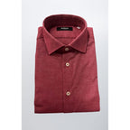 Baldinini Trend Red Cotton Men's Shirt - Zeiniez