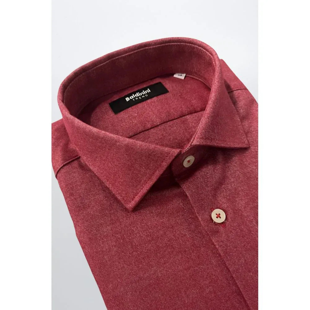 Baldinini Trend Red Cotton Men's Shirt - Zeiniez