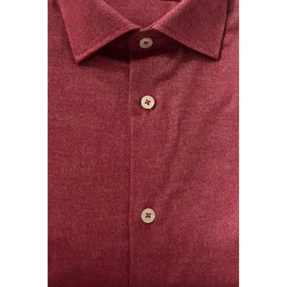 Baldinini Trend Red Cotton Men's Shirt - Zeiniez
