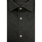 Baldinini Trend Gray Cotton Men Shirt - Zeiniez