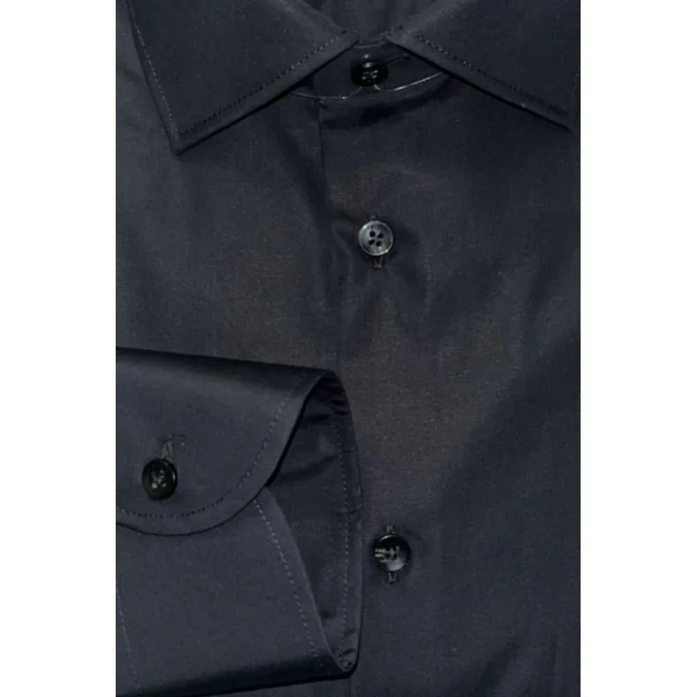Baldinini Trend Black Cotton Men Shirt - Zeiniez