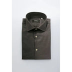 Baldinini Trend Gray Cotton Men Shirt - Zeiniez