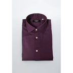 Baldinini Trend Purple Cotton Men Shirt - Zeiniez
