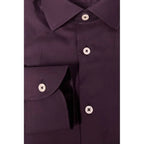 Baldinini Trend Purple Cotton Men Shirt - Zeiniez