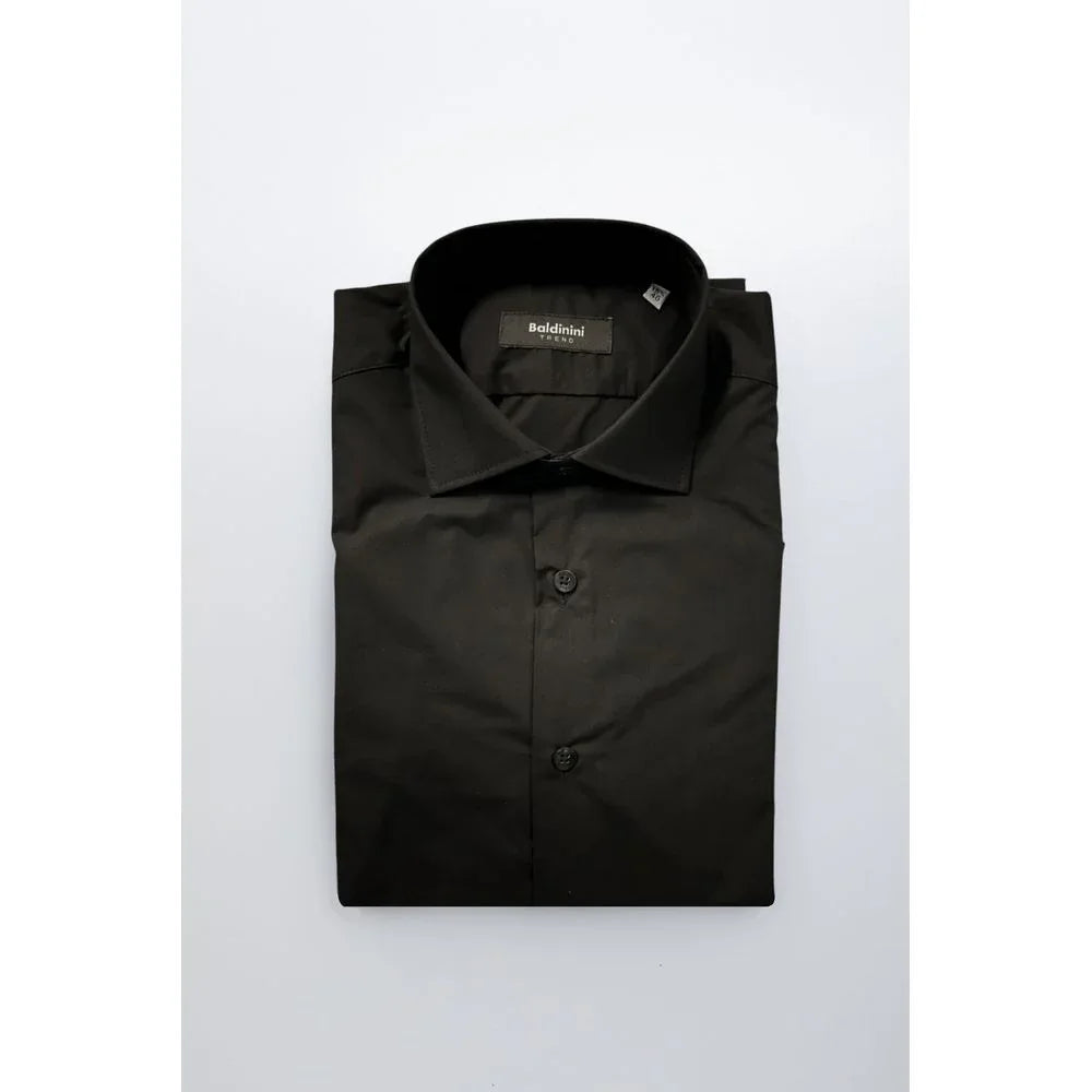 Baldinini Trend Black Cotton Men's Shirt - Zeiniez