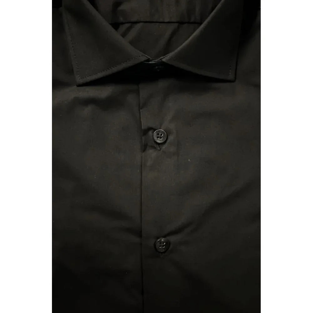 Baldinini Trend Black Cotton Men's Shirt - Zeiniez