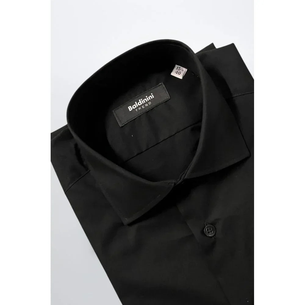 Baldinini Trend Black Cotton Men's Shirt - Zeiniez