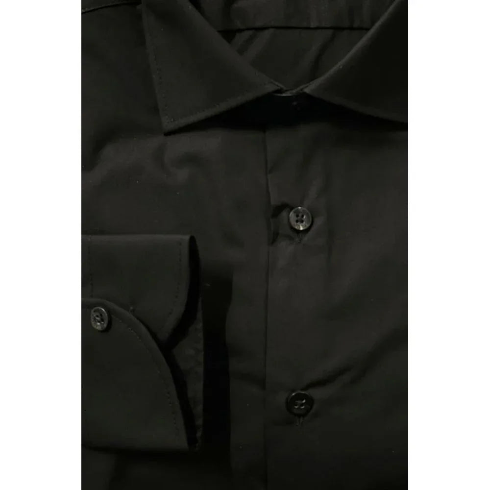 Baldinini Trend Black Cotton Men's Shirt - Zeiniez