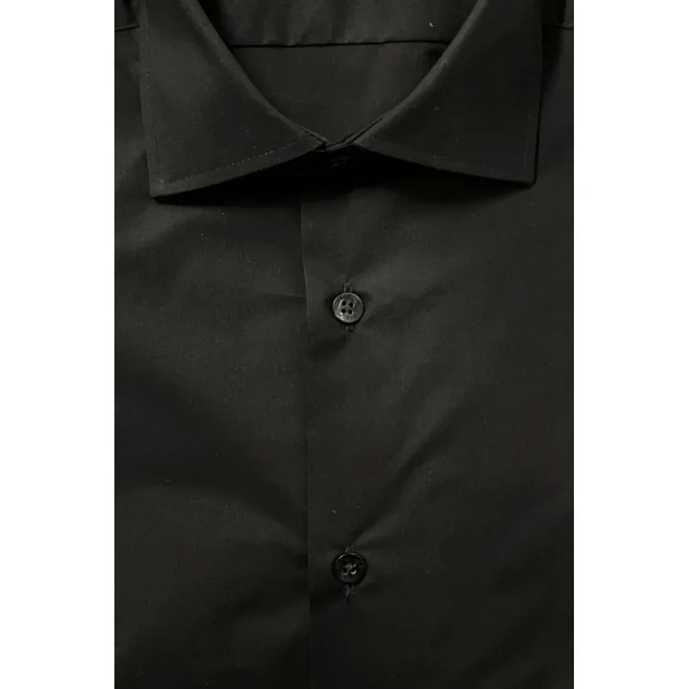 Baldinini Trend Black Cotton Men's Shirt - Zeiniez
