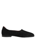 Dolce & Gabbana Black Leather Suede Slip On Loafers Dress Shoes - Zeiniez