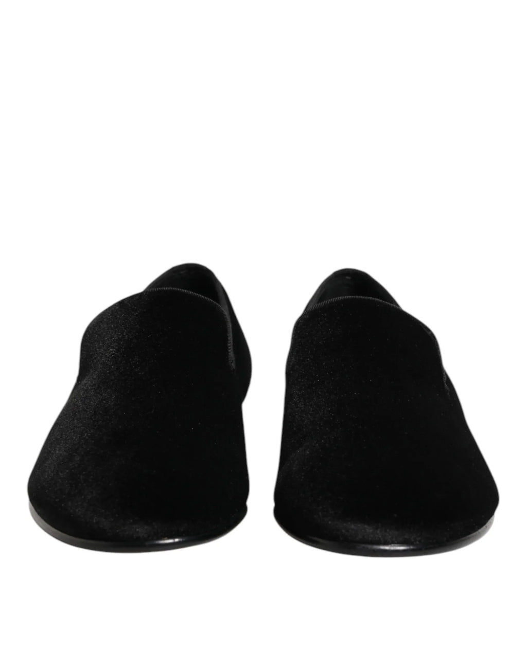 Dolce & Gabbana Black Leather Suede Slip On Loafers Dress Shoes - Zeiniez