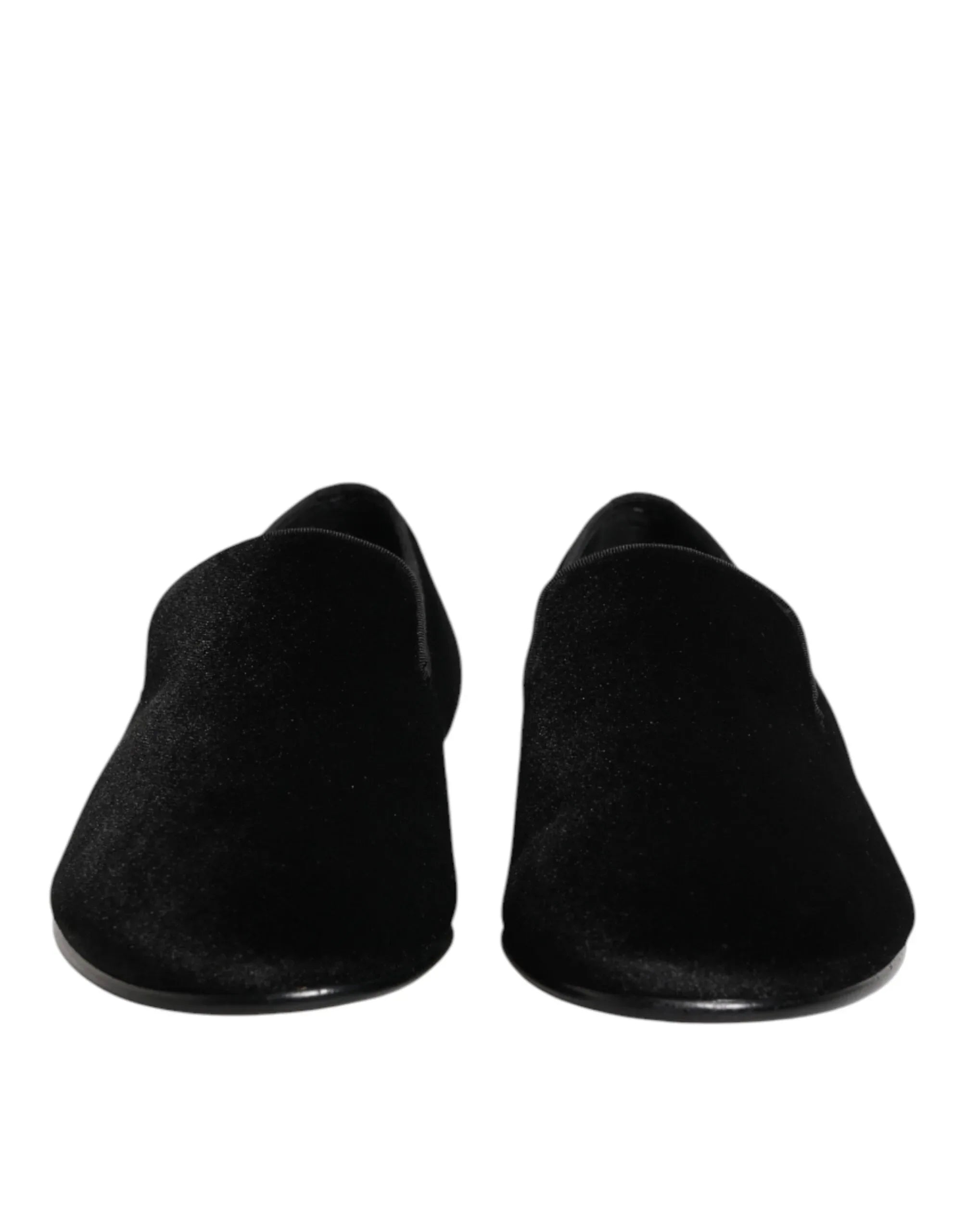 Dolce & Gabbana Black Leather Suede Slip On Loafers Dress Shoes - Zeiniez