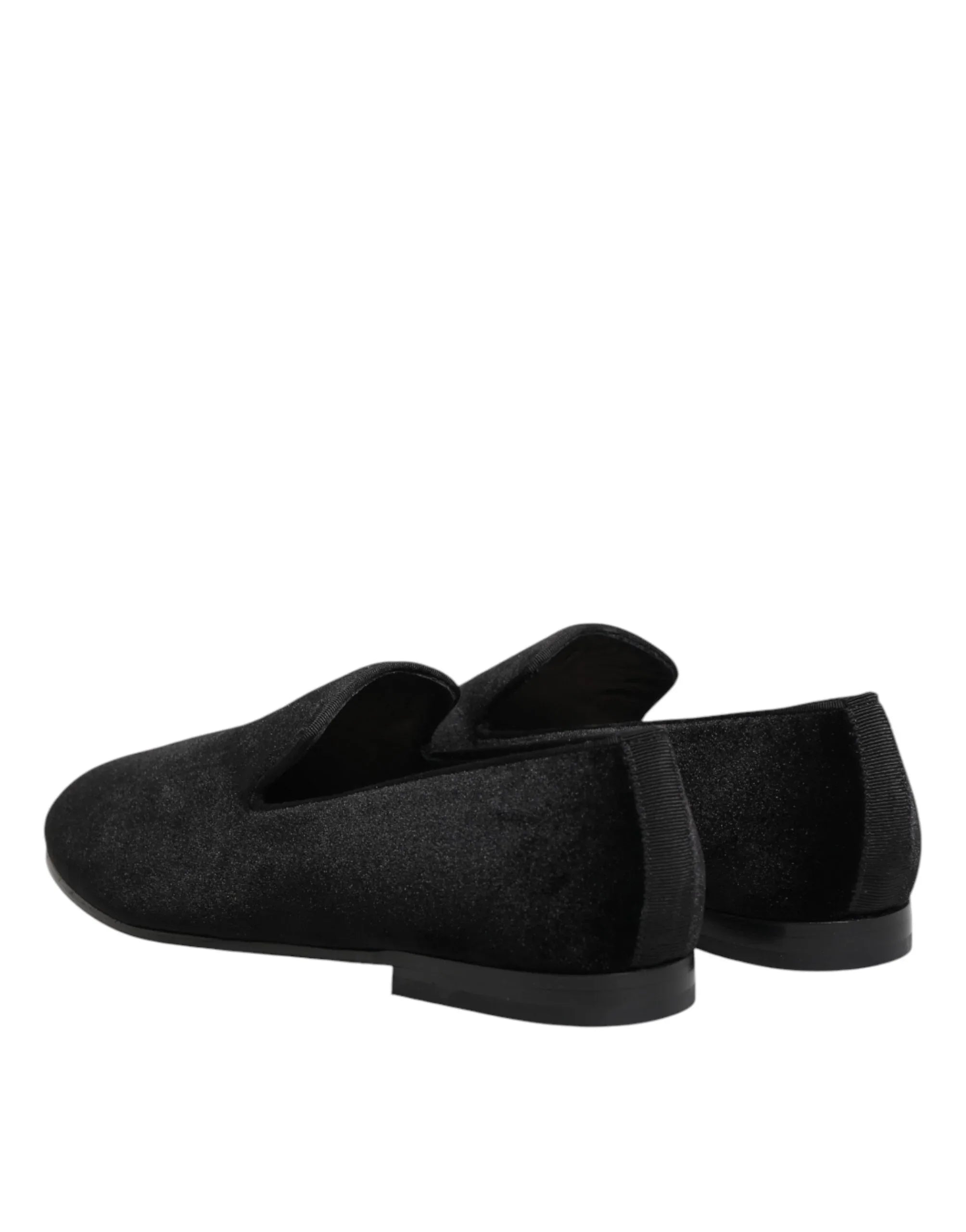 Dolce & Gabbana Black Leather Suede Slip On Loafers Dress Shoes - Zeiniez
