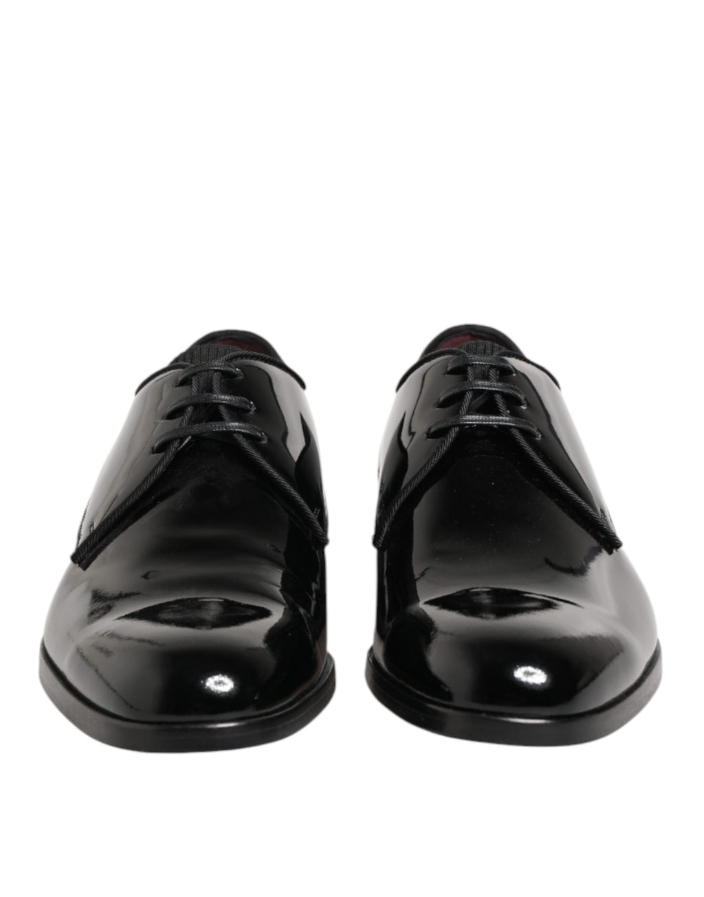 Dolce & Gabbana Black Calfskin Leather Derby Dress Shoes